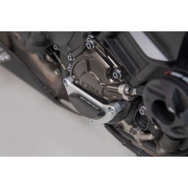 Protector tapa compartimento motor Sw-Motech negro plata Yamaha MT-10 / SP (16-)