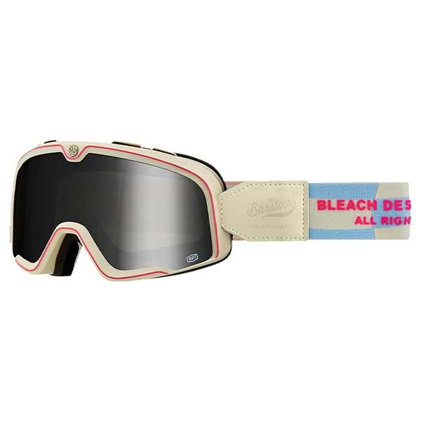 100% Barstow Bleach Design Werks motorcycle goggles