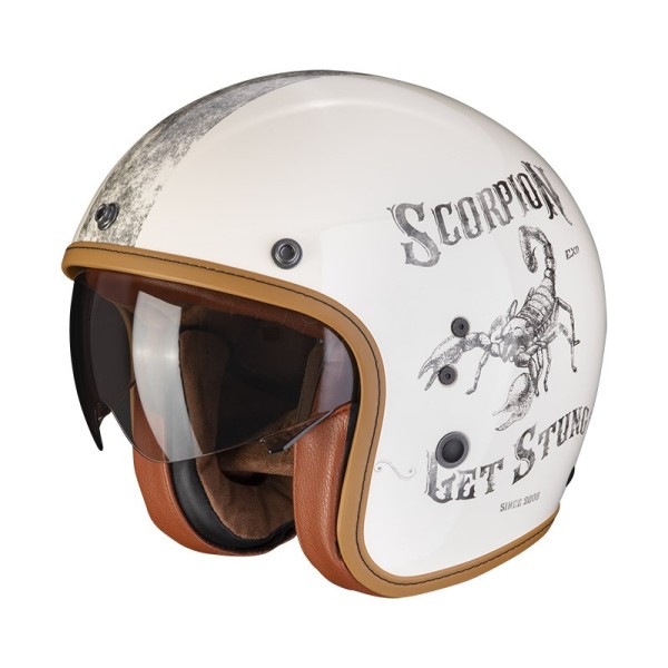 Scorpion Belfast Evo Pique helmet white beige