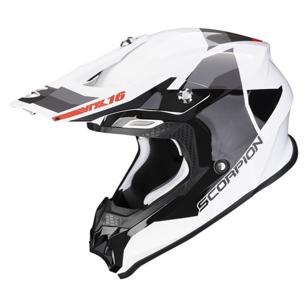 Scorpion VX-16 Evo Air Spectrum helmet white silver