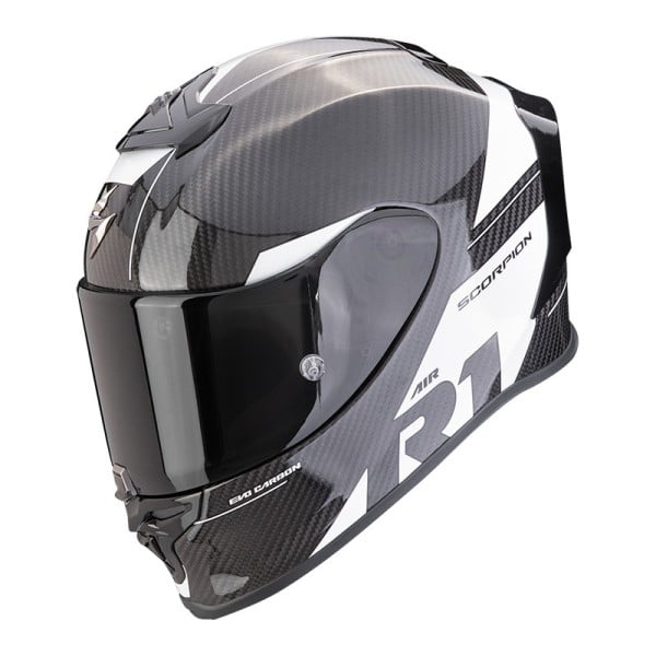 Scorpion EXO R1 EVO Carbon Air Rally Helmet Black White