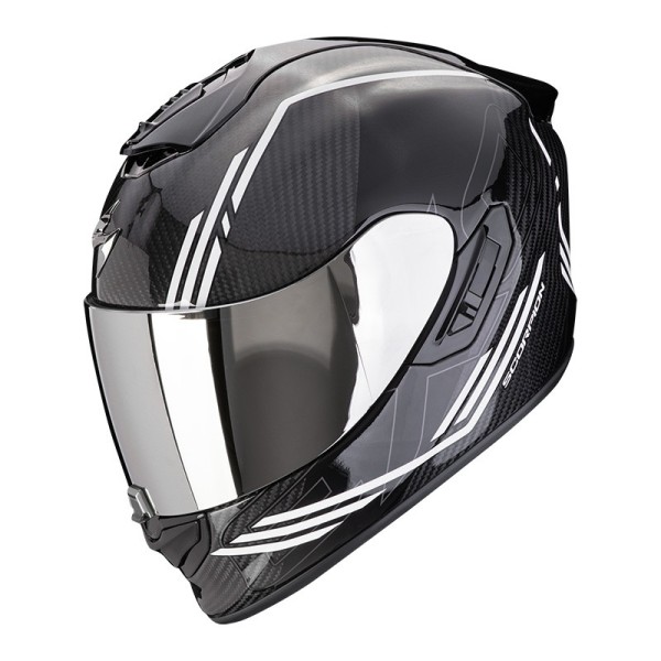 Scorpion Exo 1400 Evo 2 Carbon Air Reika Helm schwarz weiß