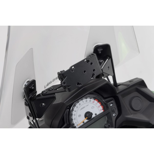 Soporte GPS salpicadero Sw-Motech negro Kawasaki Versys 650 (14-21)