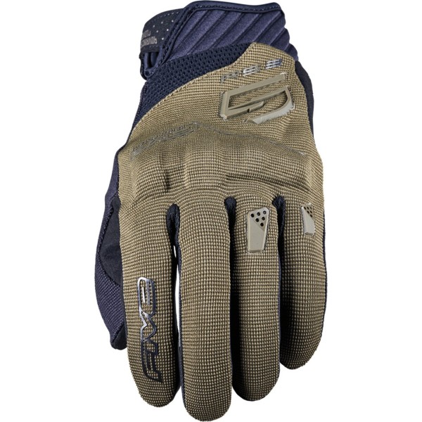 Fünf khakifarbene RS3 EVO-Handschuhe