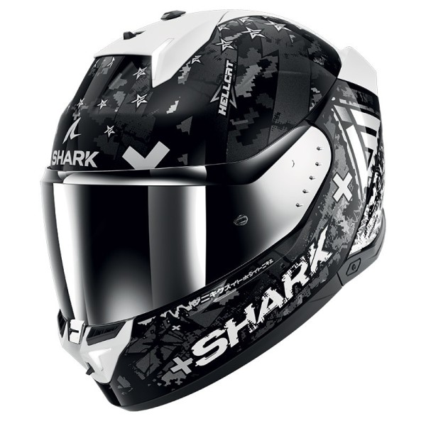 Shark Skwal i3 Hellcat Helm schwarz chrom silber