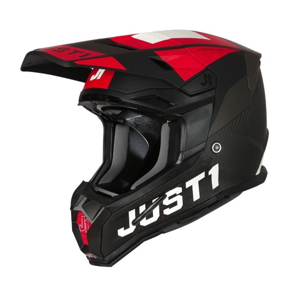 Just1 J22 Carbon 3K Adrenaline helmet matt red