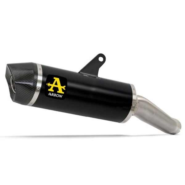 Arrow Indy Race Dark Aluminium-Schalldämpfer Carbon-Endkappe Yamaha MT-10 2022-2023