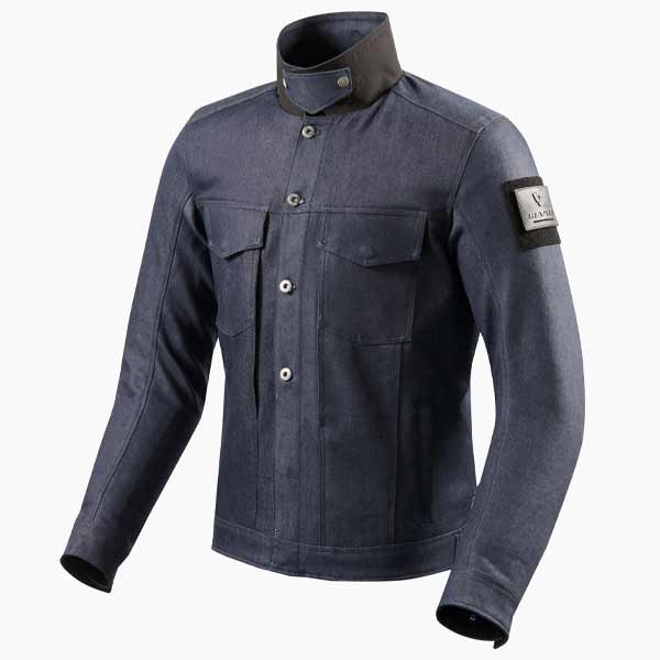 Rev'it Crosby blue denim motorcycle jacket