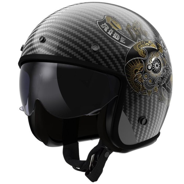 Ls2 Bob II Carbon Custom glänzender Helm