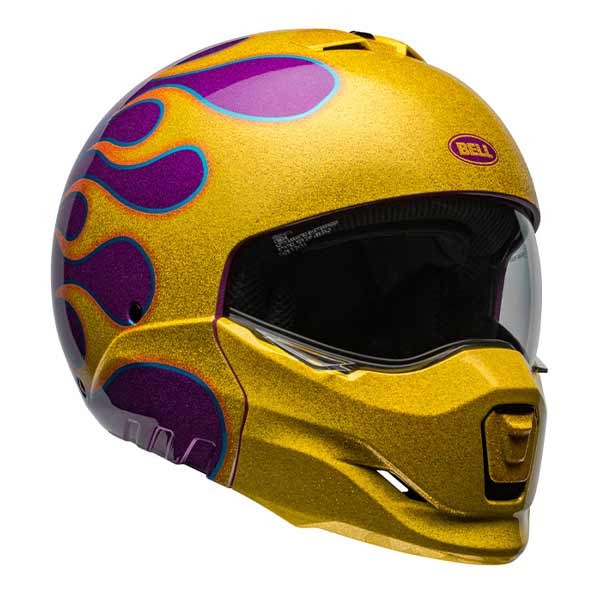 Bell Broozer Ignite purple yellow helmet