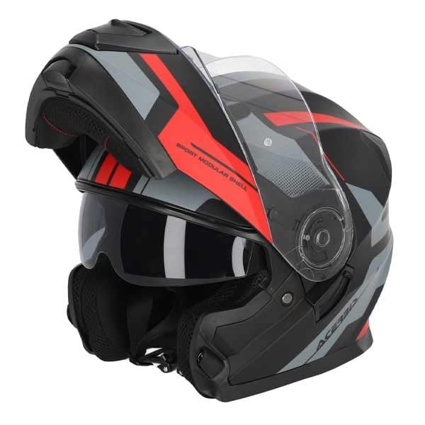 Acerbis Serel black red flip-up helmet 22.06