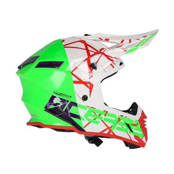Acerbis X-Track 22-06 helmet green glossy white