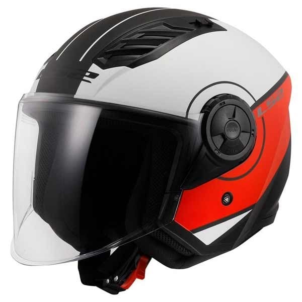 Casque Ls2 Airflow 2 OF616 Cover rouge blanc mat