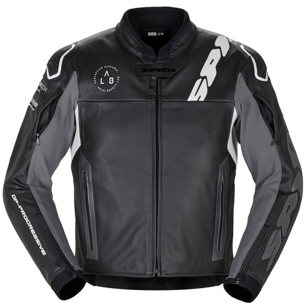 Spidi DP Progressive Leather jacket black white