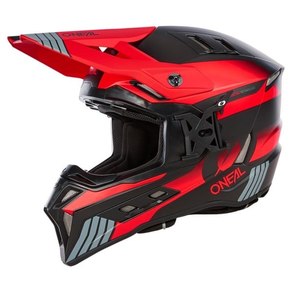 Oneal EX-SRS Hitch Helm schwarz grau rot