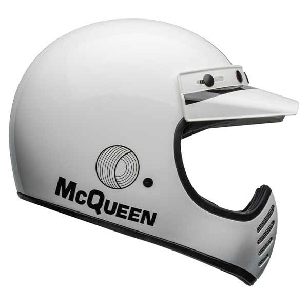 Bell Moto-3 Steve McQueen Any Given Sunday helmet white black
