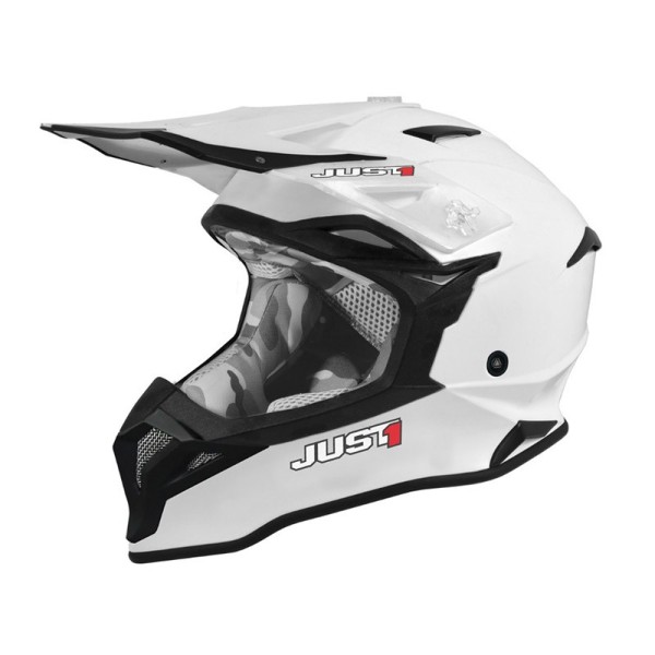 Casco Just1 J39 22.06 Solid bianco lucido