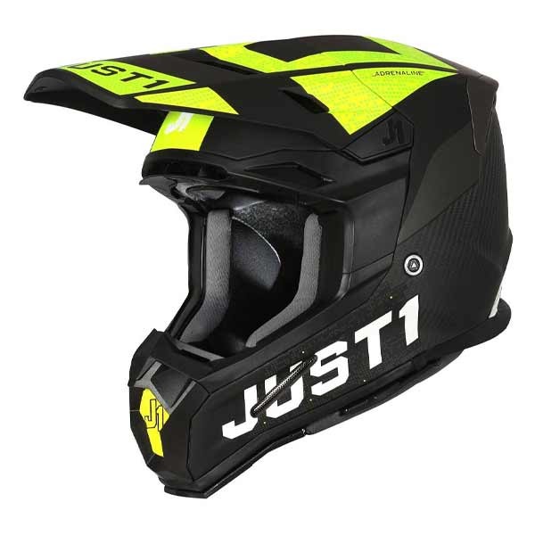 Just1 J22 Youth Adrenaline Carbon Helm schwarz gelb 22.06