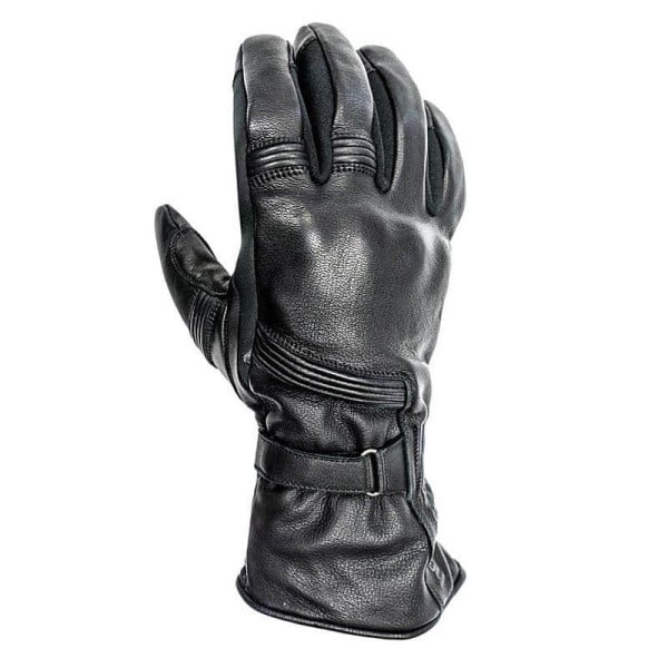 Leather motorcycle gloves Helstons Titanium black
