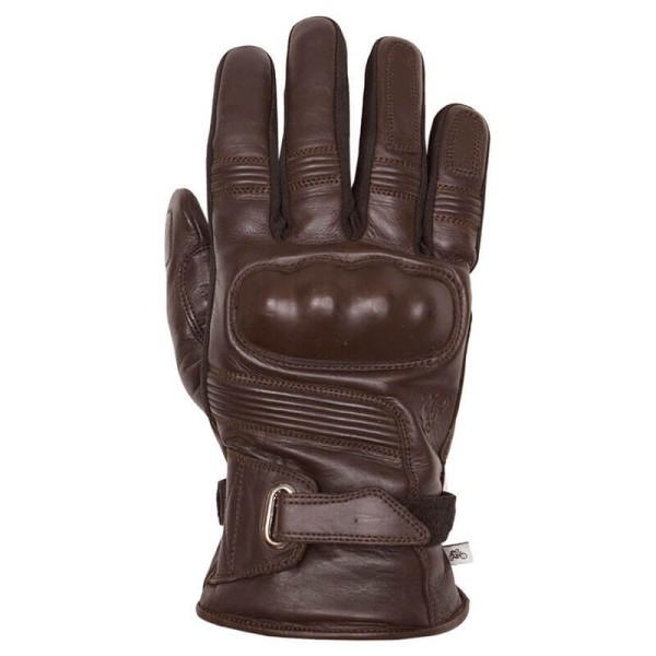 Leather motorcycle gloves Helstons Vertigo brown