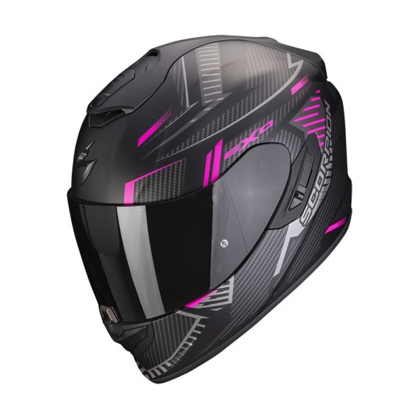 Scorpion Exo 1400 Evo Air Shell Helm mattschwarz rosa