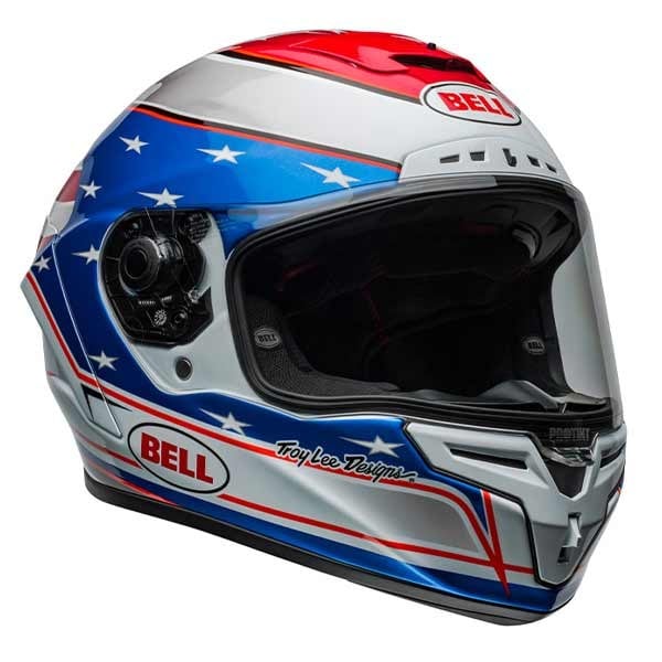 Bell Race Star Flex DLX Beaubier TLD white blue helmet