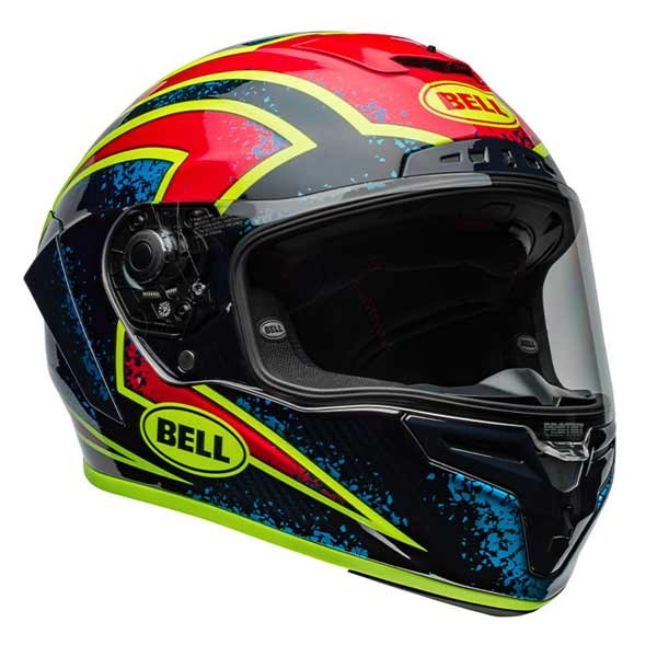 Bell Race Star Flex DLX Xenon gloss blue retina helmet