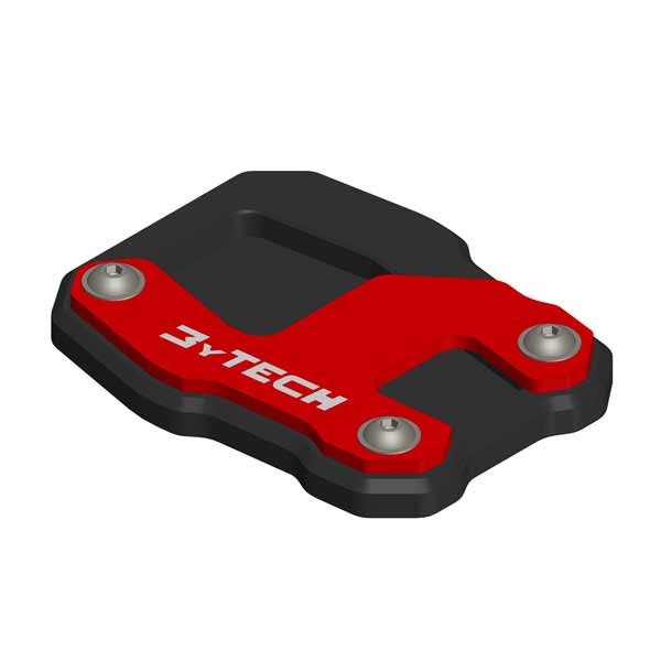Plaque agrandissement béquille Mytech rouge Ducati Multistrada