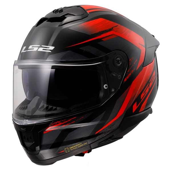 Ls2 Stream II Fury helmet black red