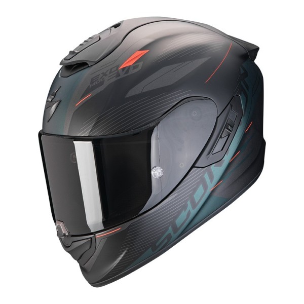 Scorpion Exo 1400 Evo 2 Air Luma helmet matt black green