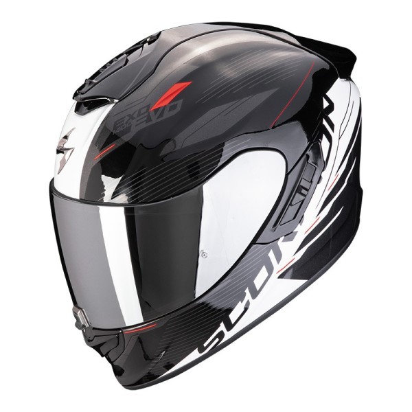 Scorpion Exo 1400 Evo 2 Air Luma Helm schwarz weiß