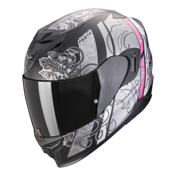 Scorpion Exo 520 Evo Air Fasta helmet silver pink