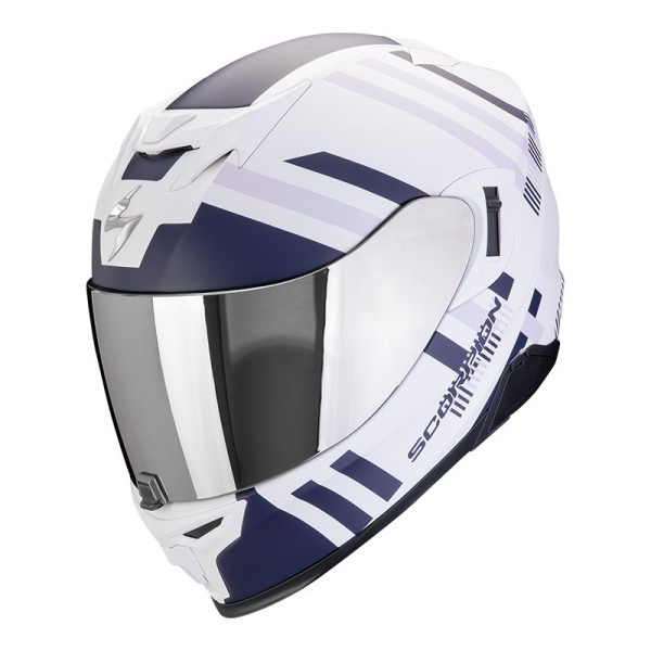 Scorpion Exo 520 Evo Air Banshee helmet white blue purple