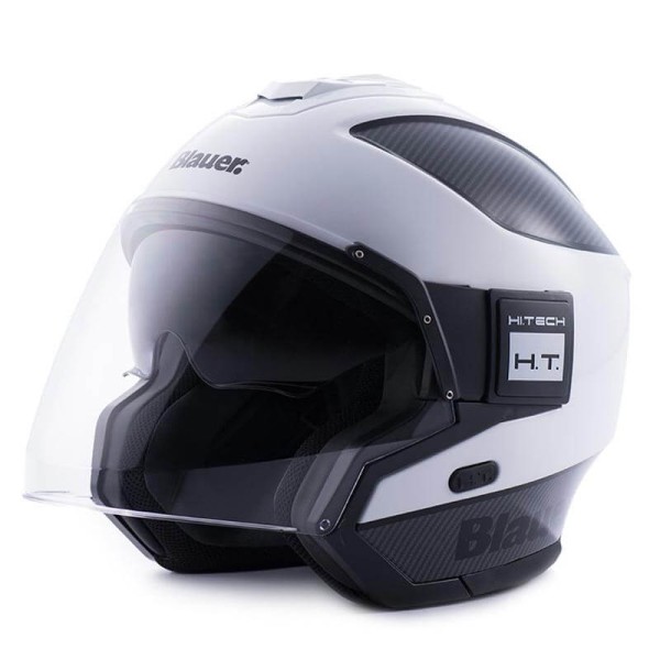 Motorcycle helmet Blauer Solo white carbon
