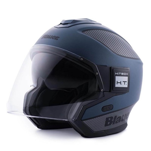Motorcycle helmet Blauer Solo blue carbon