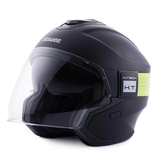 Motorrad helm Blauer Hacker schwarz gelb