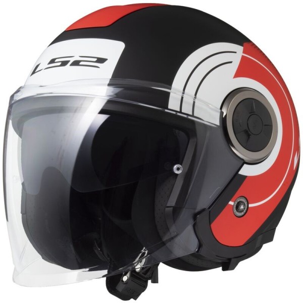 Ls2 OF620 Classy Disko-Helm schwarz rot