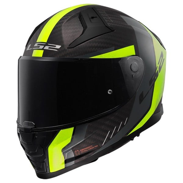 Ls2 Vector 2 Carbon Grid helmet yellow