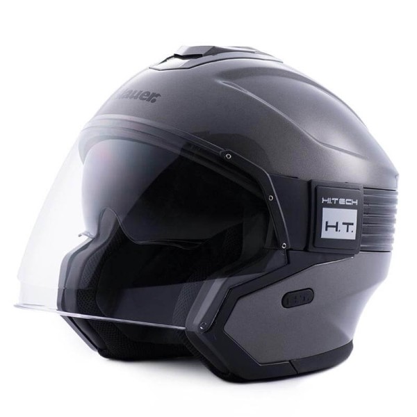Motorrad helm Blauer Hacker titanium