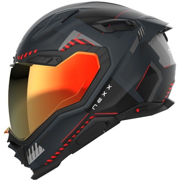 Nexx X.WST3 Fluence helmet gray red matt