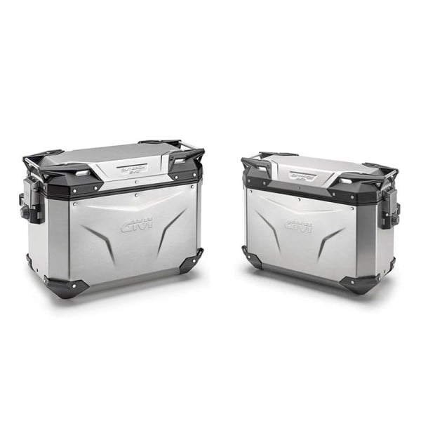 Pair Givi suitcases OBKE4837APACK2 Outback 48-37 lt natural aluminum