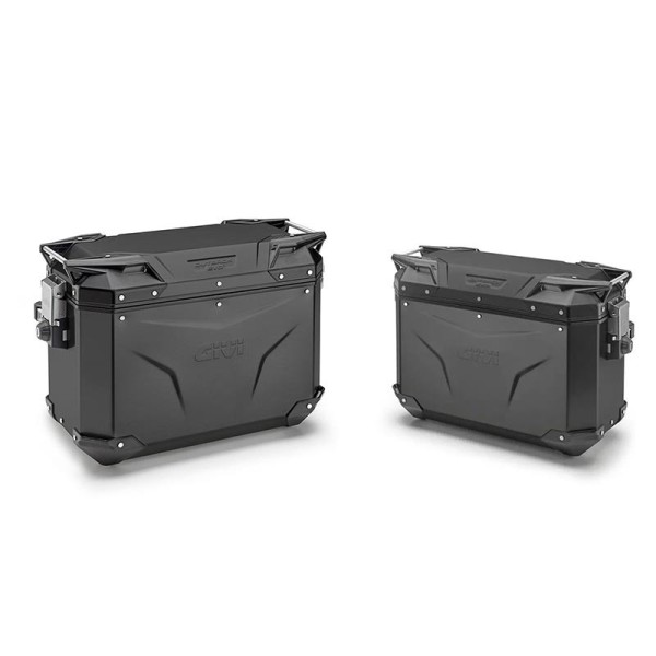 Paar Givi-Koffer OBKE4837BPACK2 Outback 48-37 lt aus schwarzem Aluminium