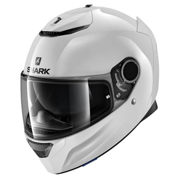 Shark Spartan Blank white motorcycle helmet