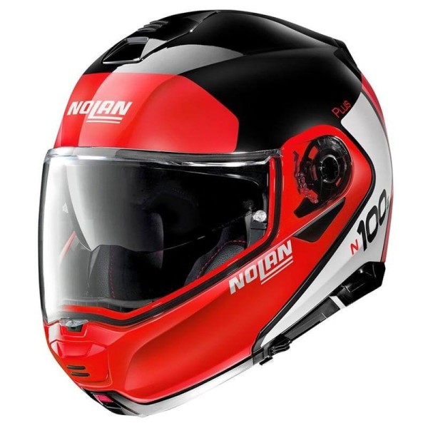 Modular Helmet Nolan N100-5 Plus red black