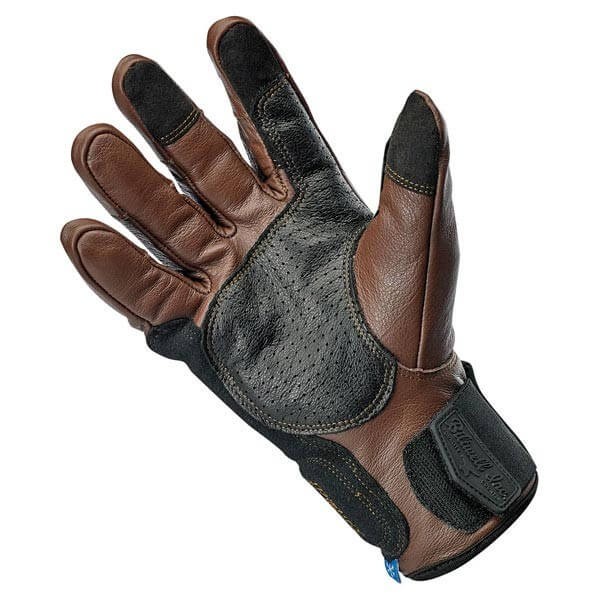 Motorcycle gloves Biltwell Belden brown black