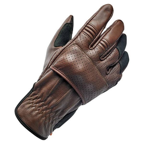 Motorcycle gloves Biltwell Borrego brown black