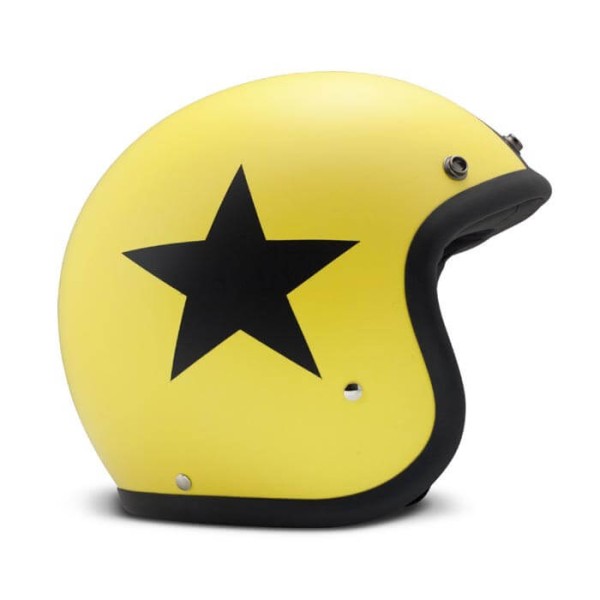 Casco moto DMD jet Vintage Star Yellow