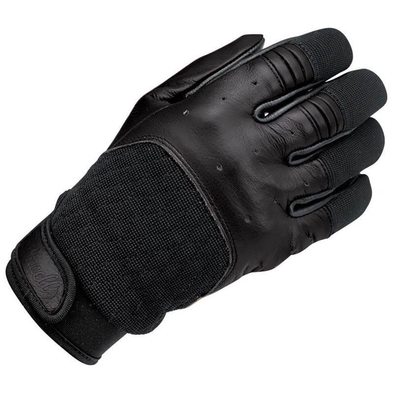 Biltwell Gauntlet Motorcycle Gloves Long Cuff Black Heavy Duty Cowhide Large 