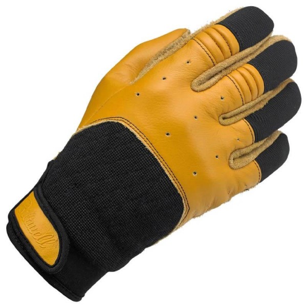 Biltwell Bantam motorcycle gloves tan black