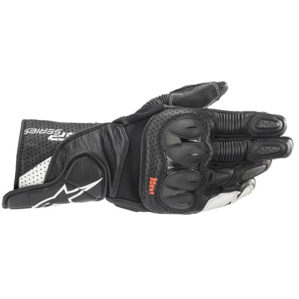 Alpinestars SP-2 V3 black white motorcycle gloves